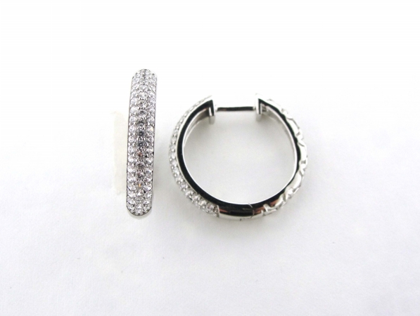 Ne230 Micro Pave Silver And Cz Earring
