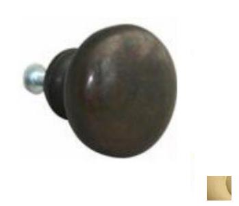 88-746 32mm Round Knob Faux Brass
