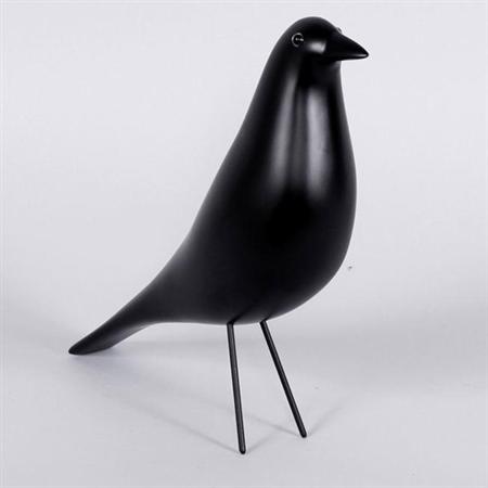 Db004black George Nelson Wooden Bird With Metal Legs - Black