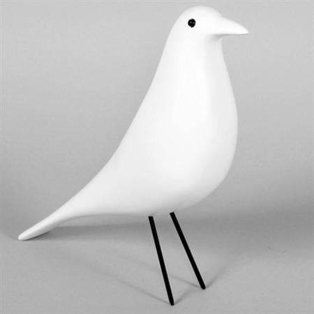 Db004white George Nelson Wooden Bird With Metal Legs - White