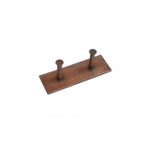 Hand Hammered Copper Double Robe Hook Oil Rubbed Bronze