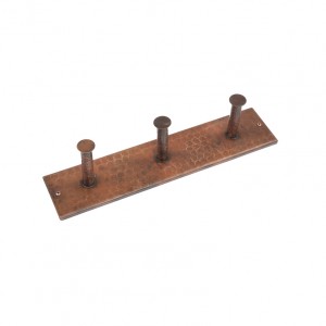 Hand Hammered Copper Triple Robe Hook Oil Rubbed Bronze