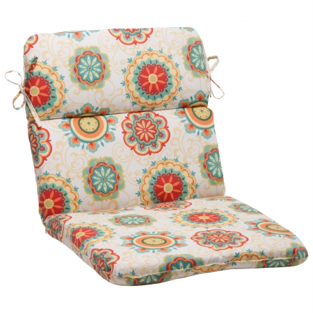 Farrington Aqua Rounded Corners Chair Cushion