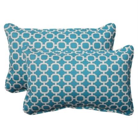 Hockley Teal Rectangle Throw Pillow (set Of 2)