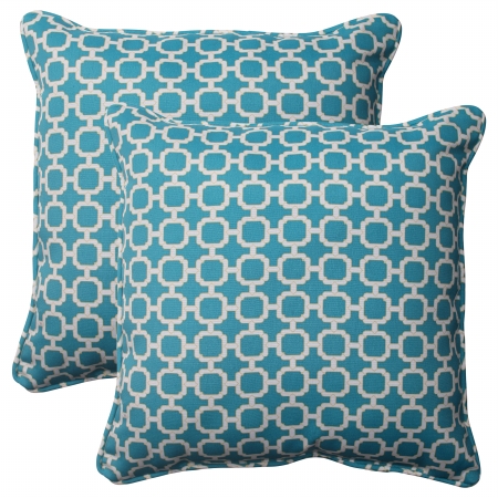 Hockley Teal 18.5-inch Throw Pillow (set Of 2)