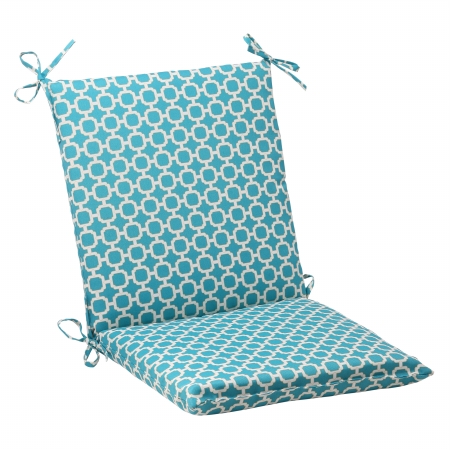 Hockley Teal Squared Corners Chair Cushion