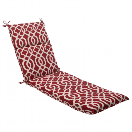 New Geo Red Chaise Lounge Cushion