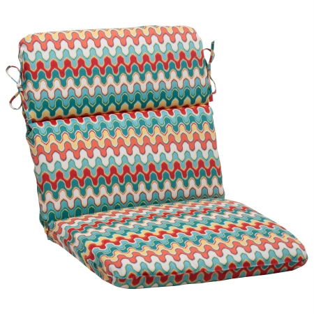 Nivala Blue Rounded Corners Chair Cushion