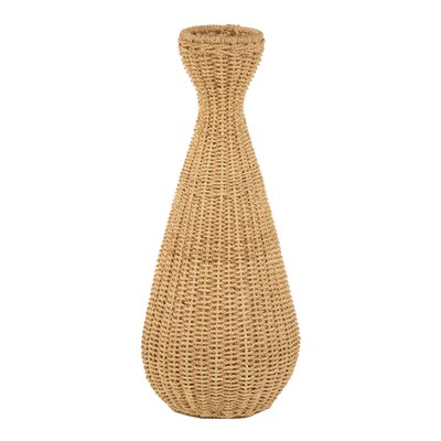 Distinctive Designs Db-423 Decorative Simple Weave Abaca Vase In A Natural Finish