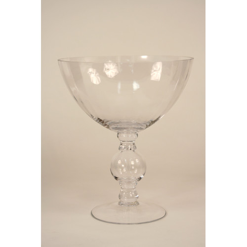 Distinctive Designs Gl-p8052 Large Footed Ball And Stem Clear Glass Compote