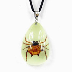 Yd1102 Necklace Glow In The Dark Teardrop Shape Spiny Spider