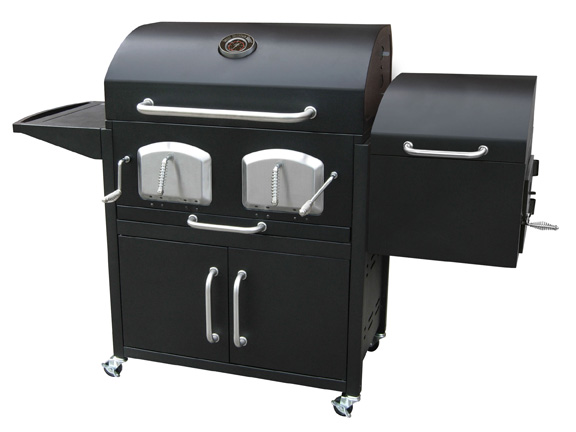 591320 Bravo Premium Charcoal Grill With Offset Smoker