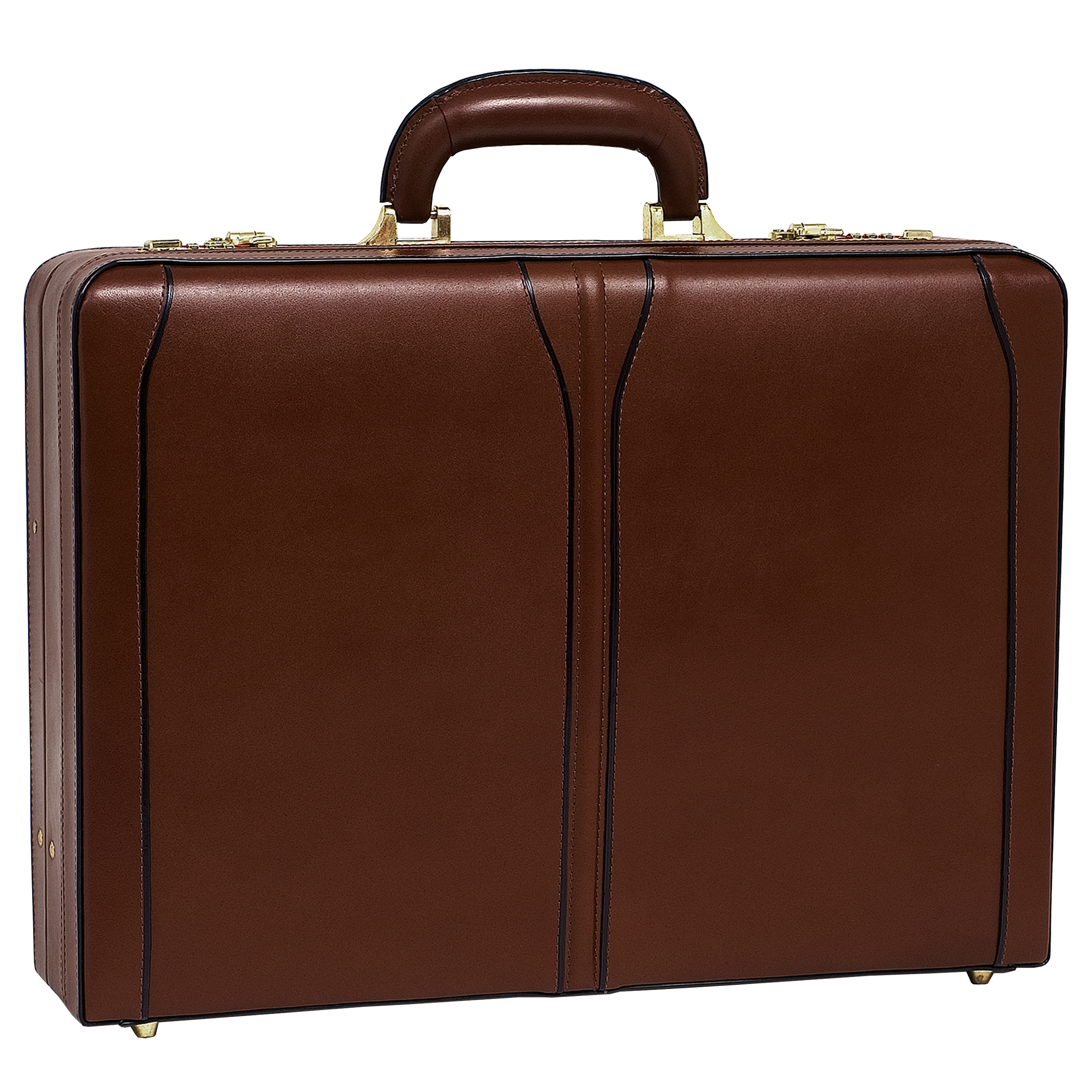 Turner Brown Leather Expandable Attache Case