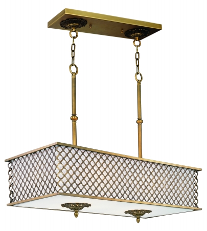 22365omnab Manchester 8-light Pendant - Natural Aged Brass