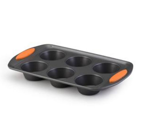 54078 Bakeware Oven Lovin Cups 6-cup Muffin Pan Grey