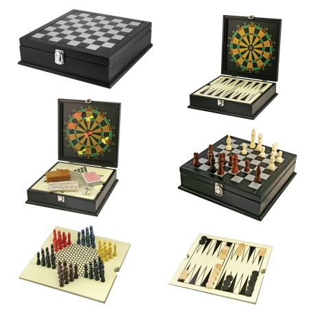Natico 60-g057 Game 8 In 1 Wooden Box