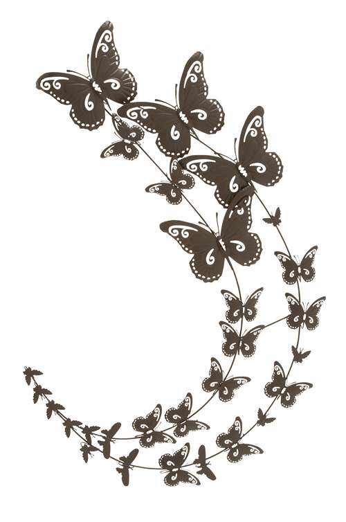 Woodland Import 50439 Timeless and Durable Design Metal Butterfly Wall Decor