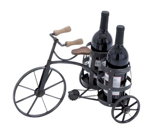 92315 Wine Holder In Black With Solid And Durable Construction