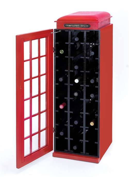 Woodland Import 50118 Wood Wine Cabinet with A Dark Black Finish