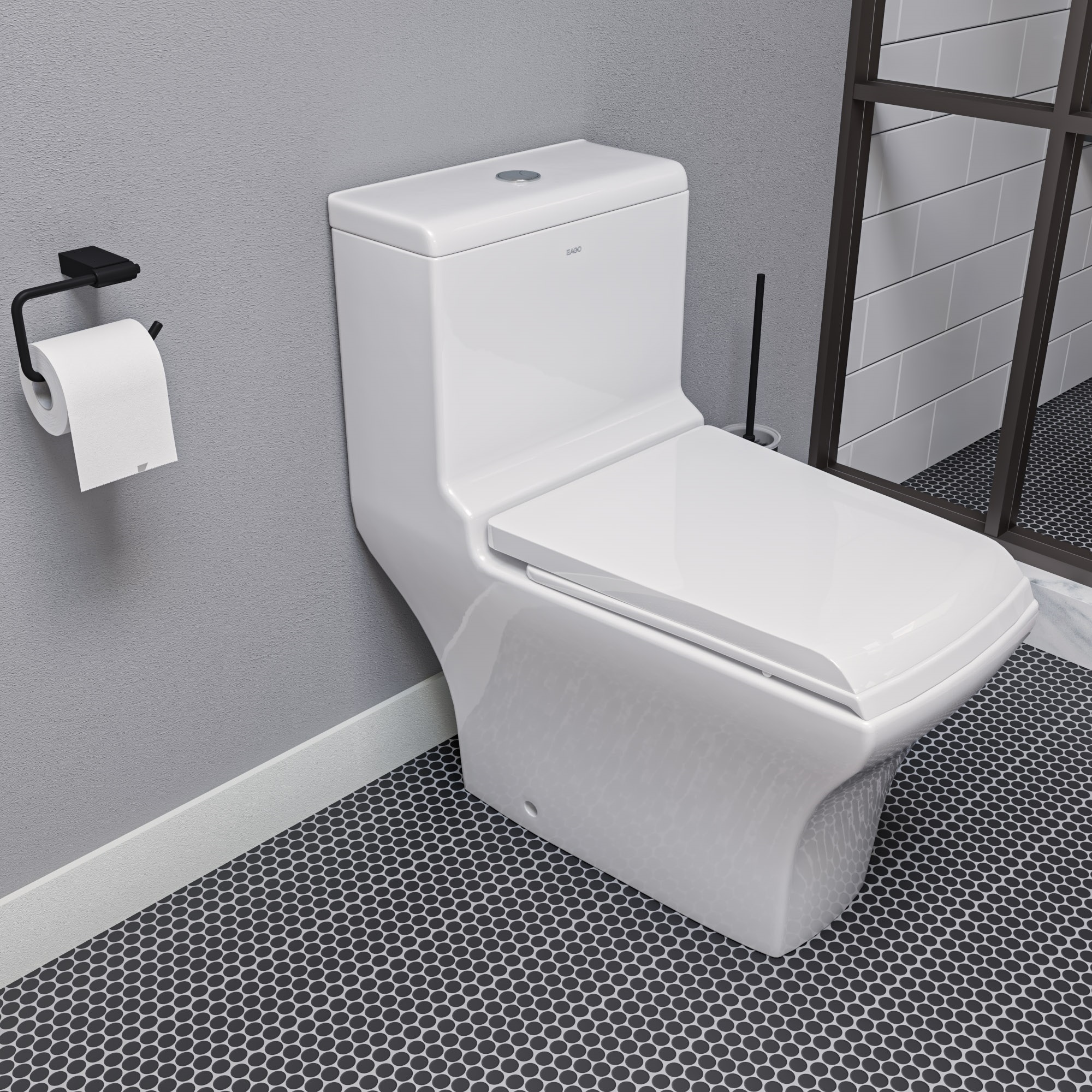 Tb356 White Dual Flush Eco-friendly Ceramic Toilet - One Piece