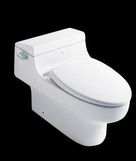 White Ultra Low Single Flush Eco-friendly Ceramic Toilet - One Piece