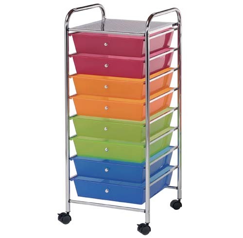 Sc8mc-12 8-drawer Multi-colored Storage Cart