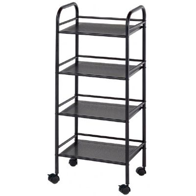 Sh4bk 4-shelf Storage Cart - Black