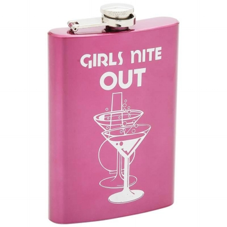 8oz Stainless Steel Flask- Girls Nite Out