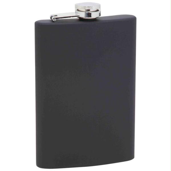 8oz Stainless Steel Flask- Blk