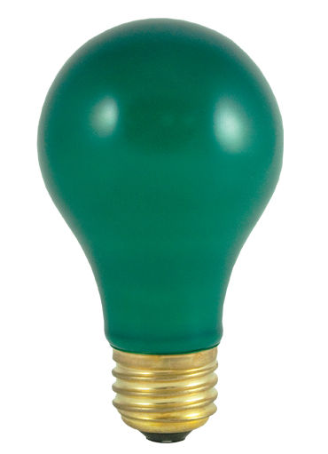 40-watt Incandescent Standard A19, Medium Base, Ceramic Green - Pack Of 24