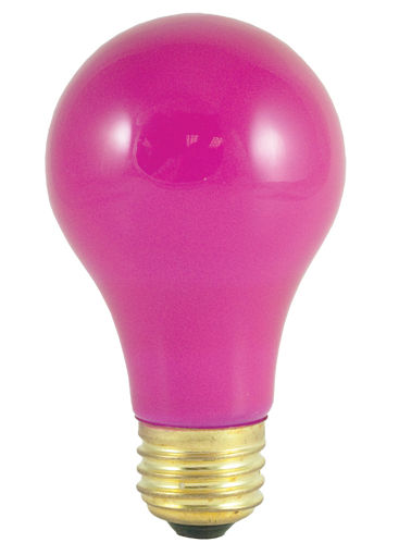 25-watt Incandescent Standard A19, Medium Base, Ceramic Pink - Pack Of 24