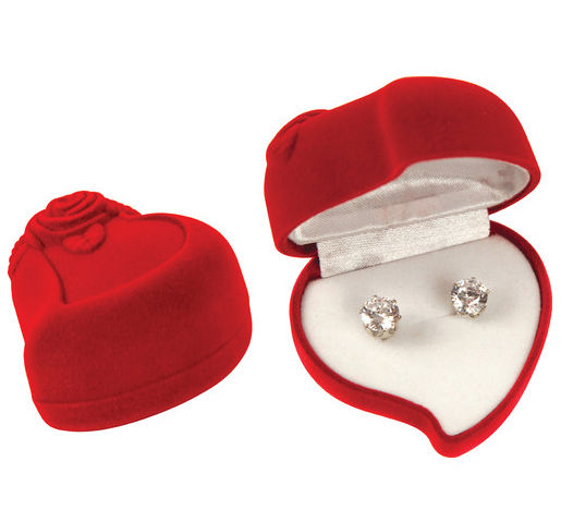 290-hs2cz Premium Cubic Zirconia Earrings With Heart