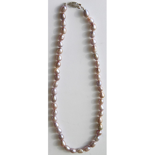 290-17cpn Bret Roberts Pink Champagne Pearl Necklace
