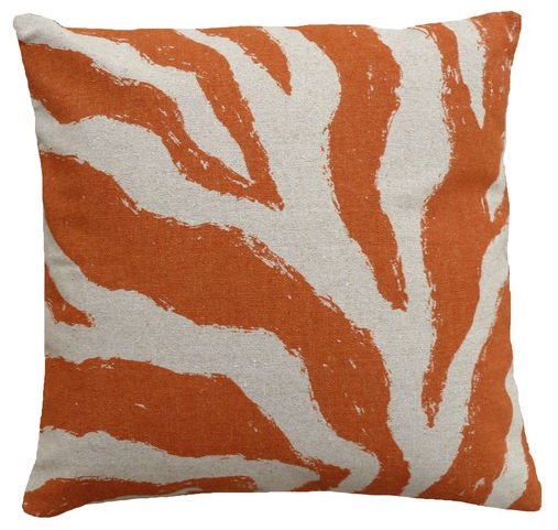 Cs009p-or Screen Print Pillow - Zebra Orange
