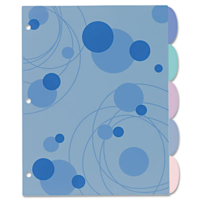 17172 Studio Collection Write-on Dividers 11x8.5 5-tab Bubbles