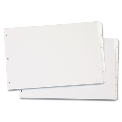 84270 Write N Erase Tabloid Index Dividers 5-tab White