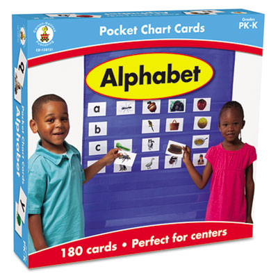 Cd-158151 Alphabet Cards For Pocket Chart 4 X 2 .75 102 Cards Ages 4-5