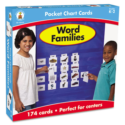 Cd-158152 Word Families Cards For Pocket Chart 4 X 2 .75 164 Cards Ages 4-5