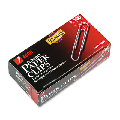 Acco A7072500g Smooth Finish Premium Paper Clips Wire
