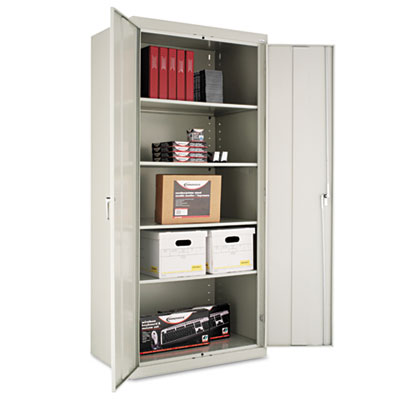 Alera Ale88127 Assembled 78 In. High Storage Cabinet, With Adjustable Shelves, 36w X 24d, Light Gray