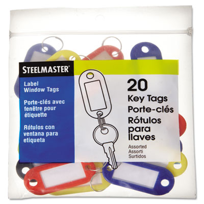 201400647 Color-coded Key Tags With Label Window Plastic 2 X .88 Assorted 20-pack