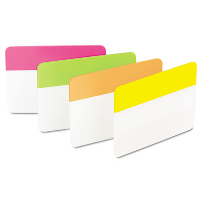 Sticky Note 686-ploy Hanging File Tabs 2 X 1.5 Solid Flat Assorted Bright 24-pk