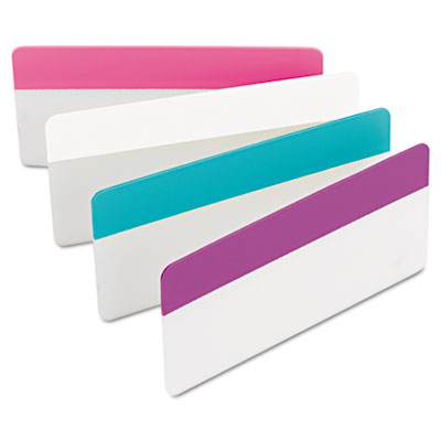 Sticky Note 686pwav3in Durable File Tabs 3 X 1.5 Pink White Aqua Violet 24-pk