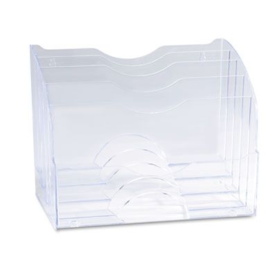 Rubbermaid 94610ROS Two-Way Organizer Five Sections Plastic 8 .75 x 10 .38 x 13 .63 Clear Rubbermaid 94610ROS Two-Way Organizer Five Sections Plastic 8 .75 x 10 .38 x 13 .63 Clear
