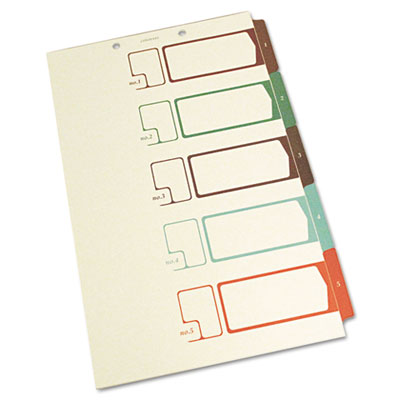 S05275 Table Of Contents Index Dividers 1-5 Multicolor 14 X 8.5