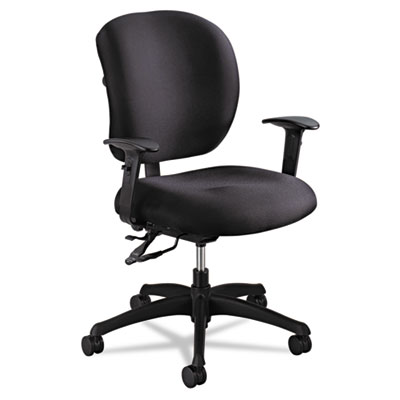 Safco 3391bl Alday Intensive Use Chair Black Back-seat Black Base