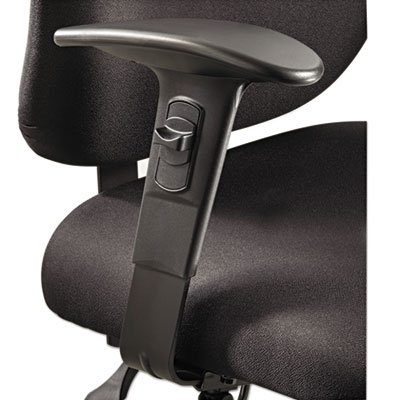 Safco 3399bl Optional T-pad Adjustable Arms For Alday 24-7 Task Chair Black 2-pair