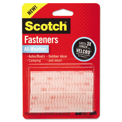 Scotch Rfd7090 Hook And Loop Fastener Tape 2 In. X 3 In. Two Sets White