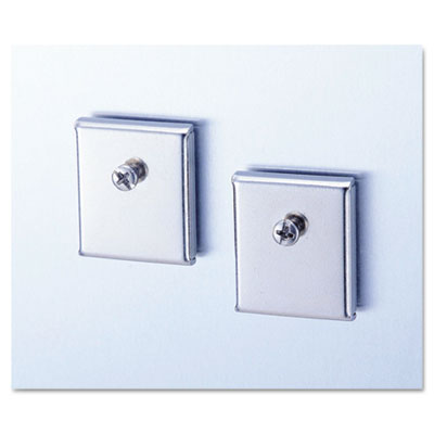 Cubicle Accessory Mounting Magnets Silver Set Of 2
