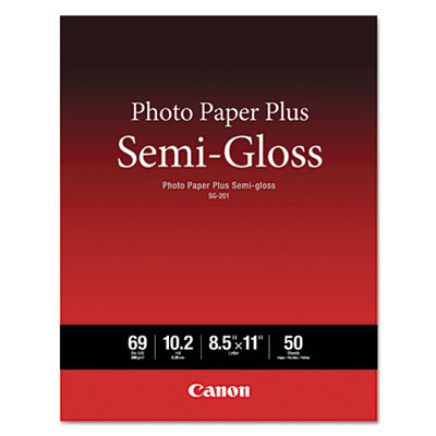 Canon 1686B063 Photo Paper Plus Semi-Gloss 69 lbs. 8.5 x 11 50 Sheets-Pack